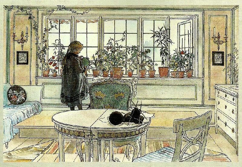 Carl Larsson blomsterfonstret china oil painting image